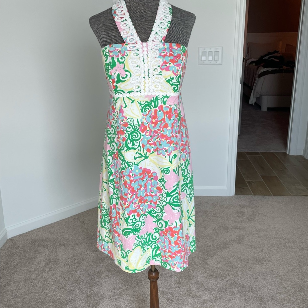 Lily Pulitzer - Floral Halter Dress - Size 8 - Great Condition